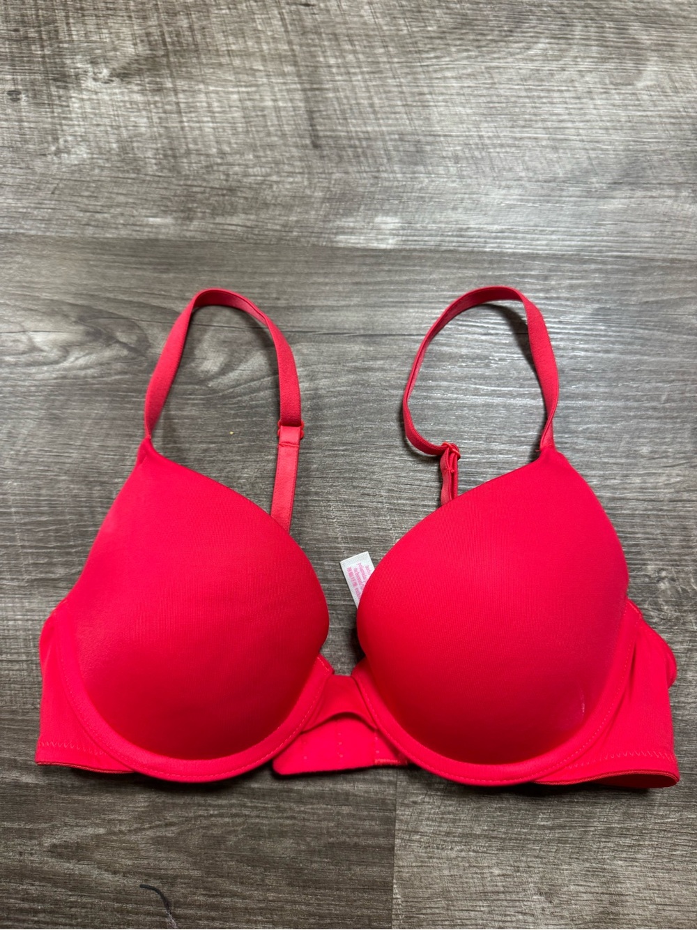 Victoria’s Secret Pink Red Wear Everywhere Push Up Bra 32B
